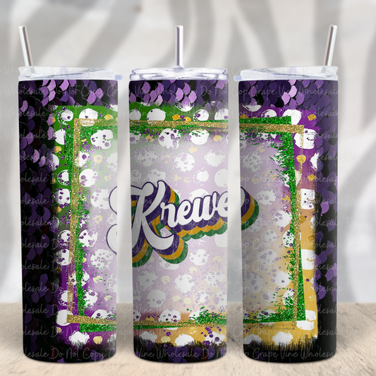 Luxe Krewe 20oz Skinny Tumbler Grape Vine Wholesale