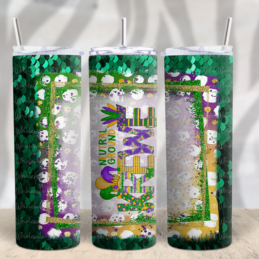 Luxe Neutral Ground Krewe 20oz Skinny Tumbler Grape Vine Wholesale