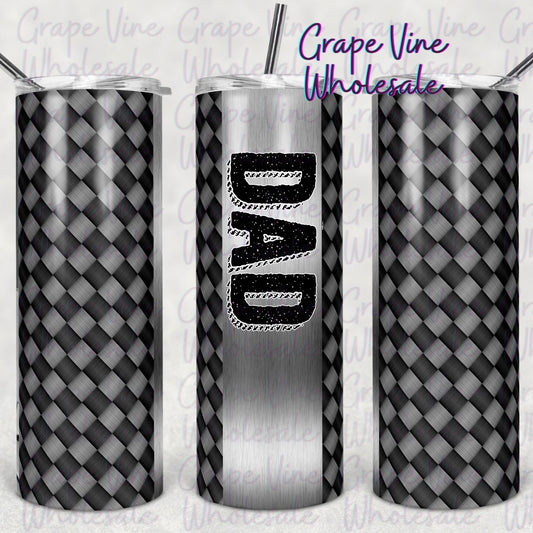 Metal Check *Customizable* 20oz Skinny Tumbler Grape Vine Wholesale