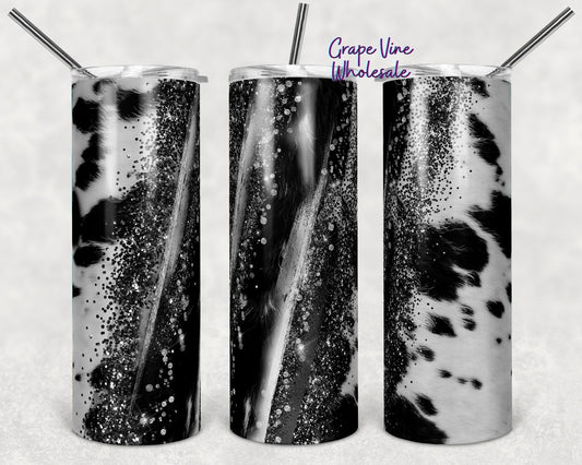 Milkyway Black Cowhide 20oz Skinny Tumbler Grape Vine Wholesale