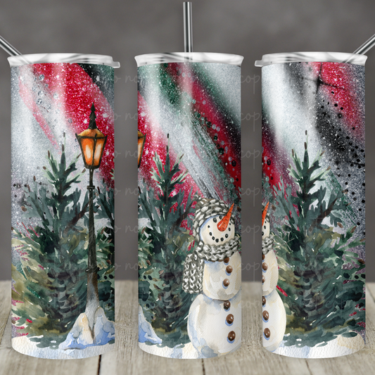 Milkyway Red & green Snowman 20oz Skinny Tumbler Grape Vine Wholesale