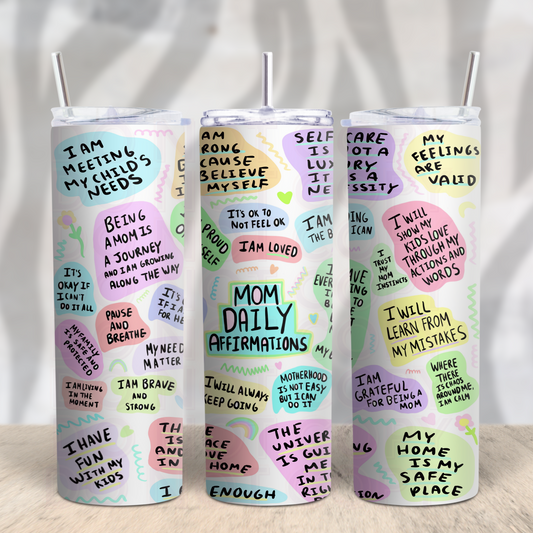 Mom Daily Affirmations 20oz Skinny Tumbler Grape Vine Wholesale