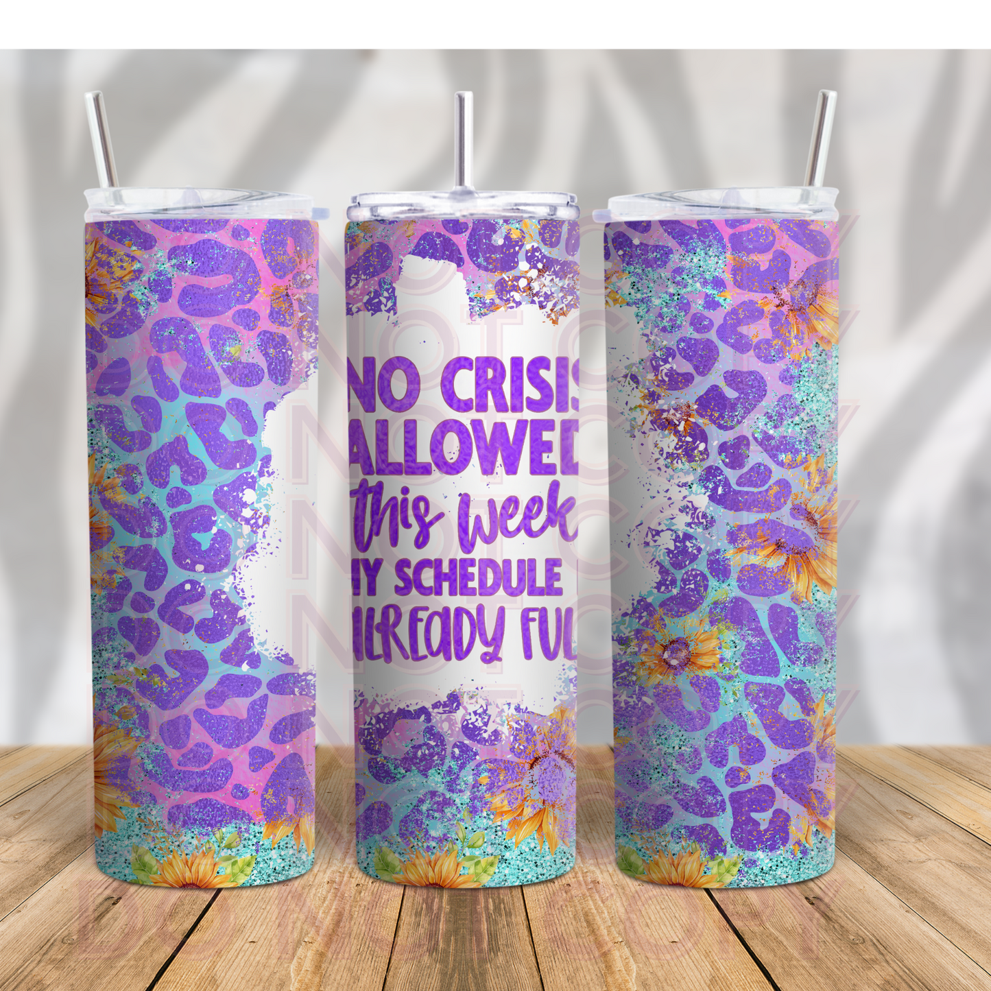 No Crisis Allowed This Week 20oz Skinny Tumbler Grape Vine Wholesale