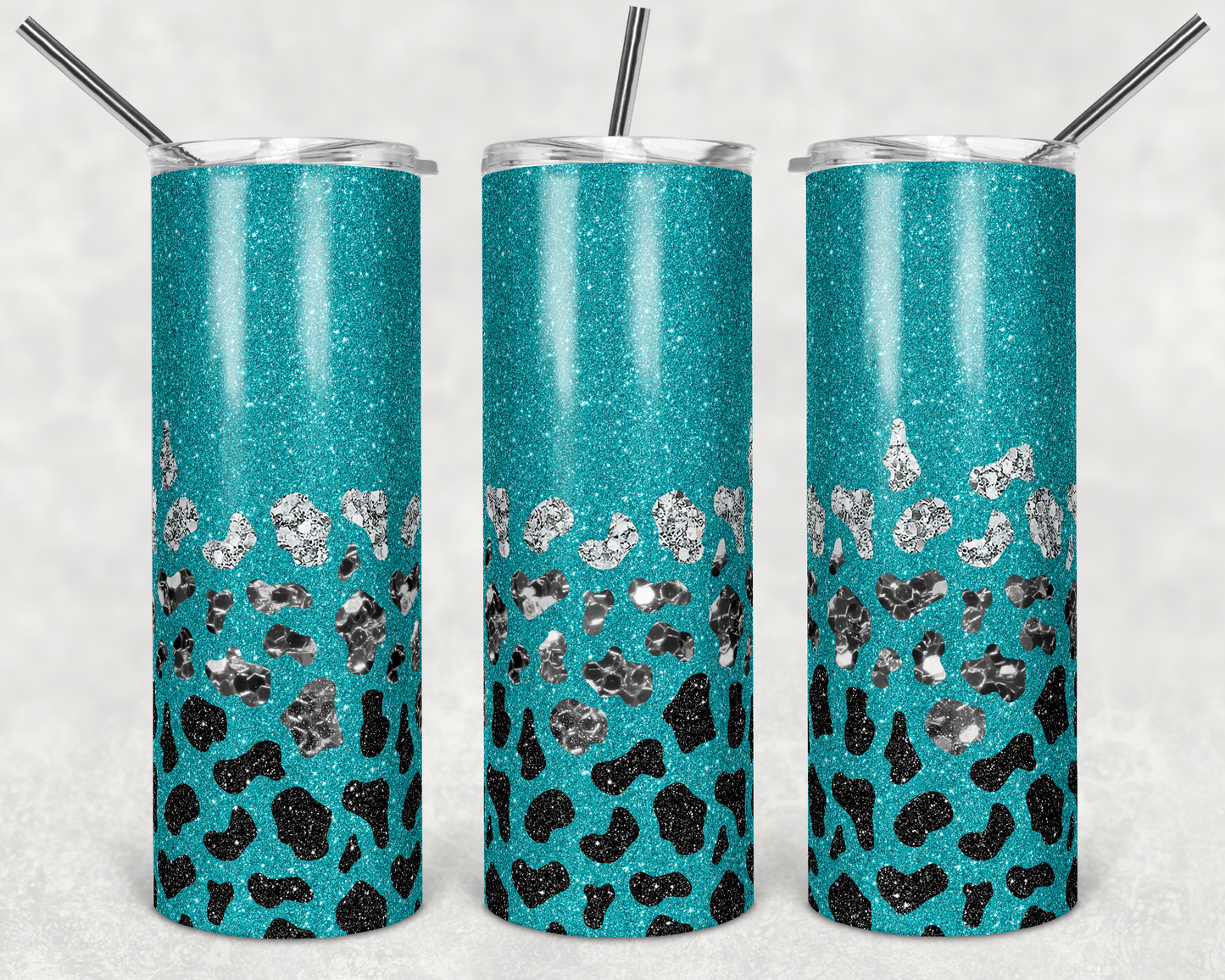 Ombre Cowhide with Glitter *Choose your Color* 20oz Skinny Tumbler Grape Vine Wholesale