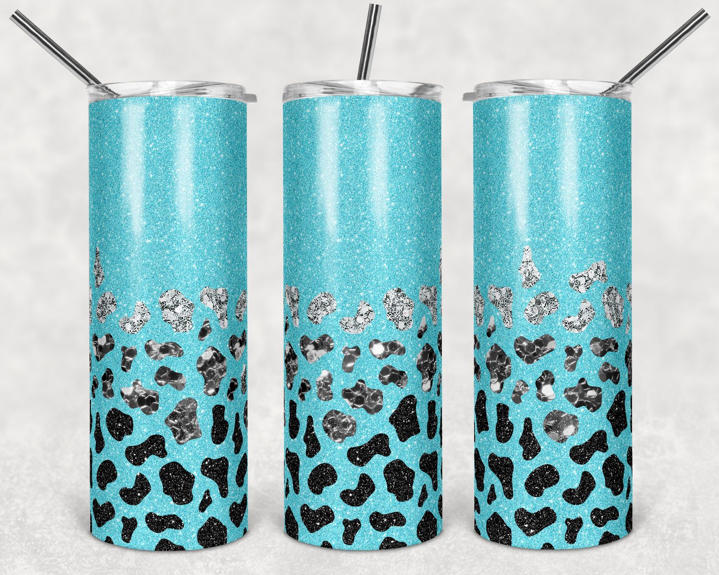 Ombre Cowhide with Glitter *Choose your Color* 20oz Skinny Tumbler Grape Vine Wholesale