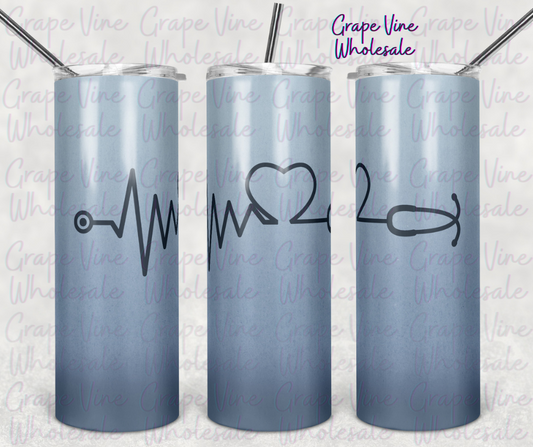 Ombre Stethoscope 20oz Skinny Tumbler template Grape Vine Wholesale