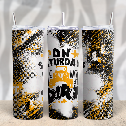 On Saturdays we Wear Dirt 20oz Skinny Tumbler Grape Vine Wholesale