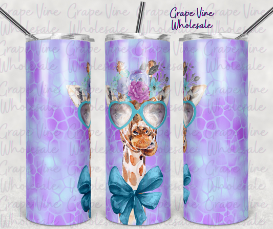 Perky Purple Giraffe 20oz Skinny Tumbler Grape Vine Wholesale