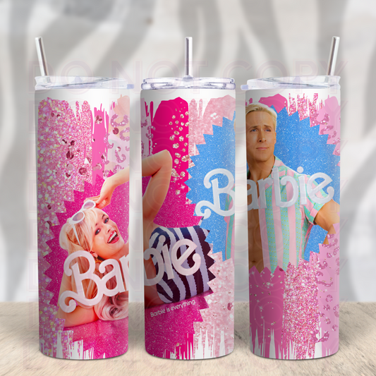 Pink Movie Stars 20oz Skinny Tumbler Grape Vine Wholesale