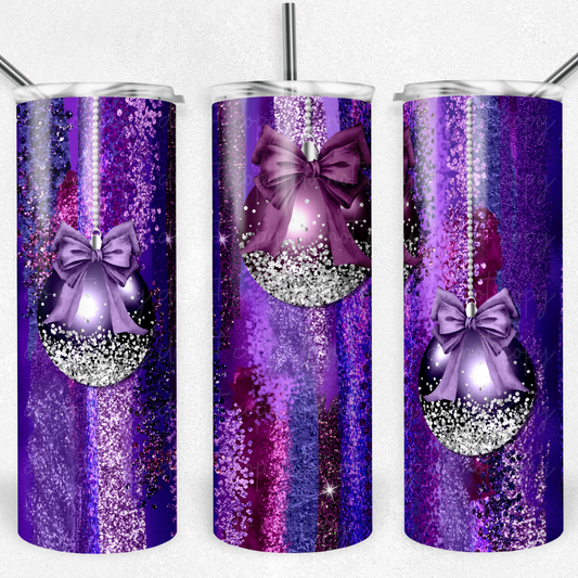 Purple Ornaments 20oz Skinny Tumbler Grape Vine Wholesale