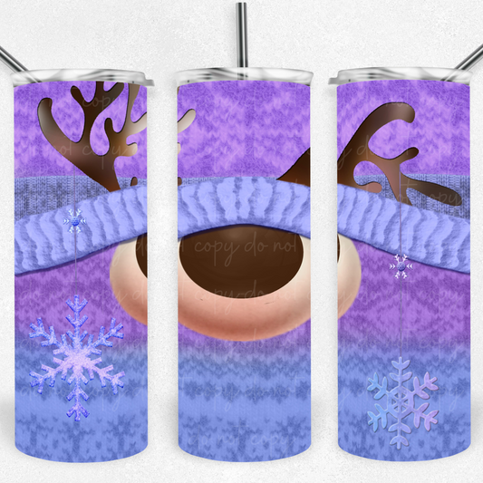 Purple Reindeer Gnome 20oz Skinny Tumbler Grape Vine Wholesale