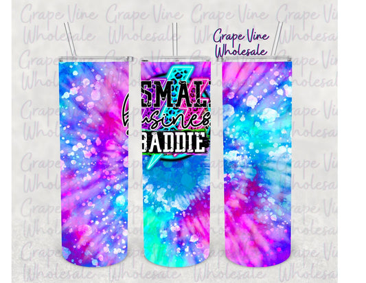 Small Business Baddie Cotton Candy Burst 20oz Skinny Tumbler Grape Vine Wholesale