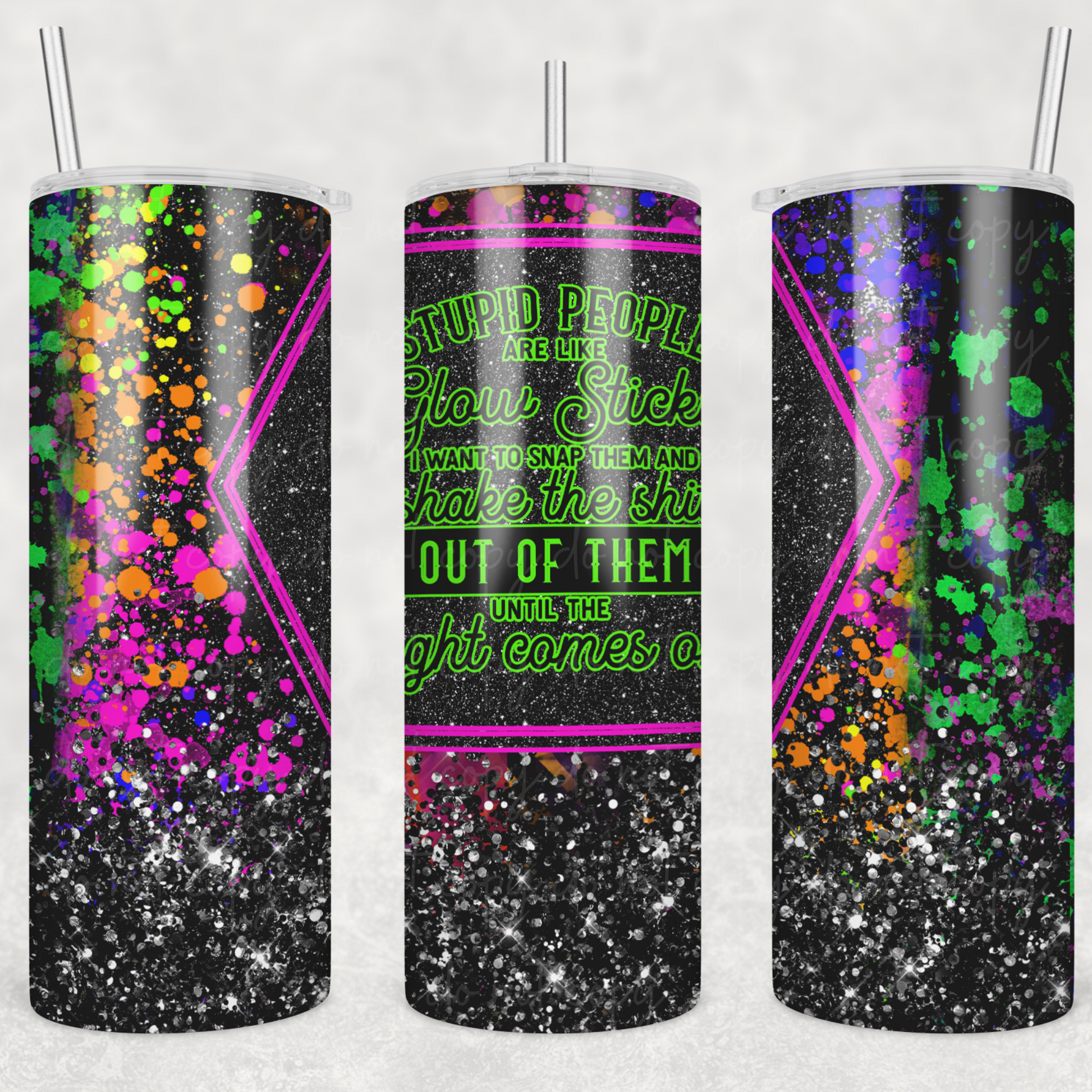 Some People Are Like Glowsticks 20oz Skinny Tumbler Grape Vine Wholesale