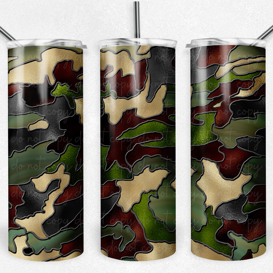 Stained Glass Camo 20oz Skinny Tumbler Grape Vine Wholesale