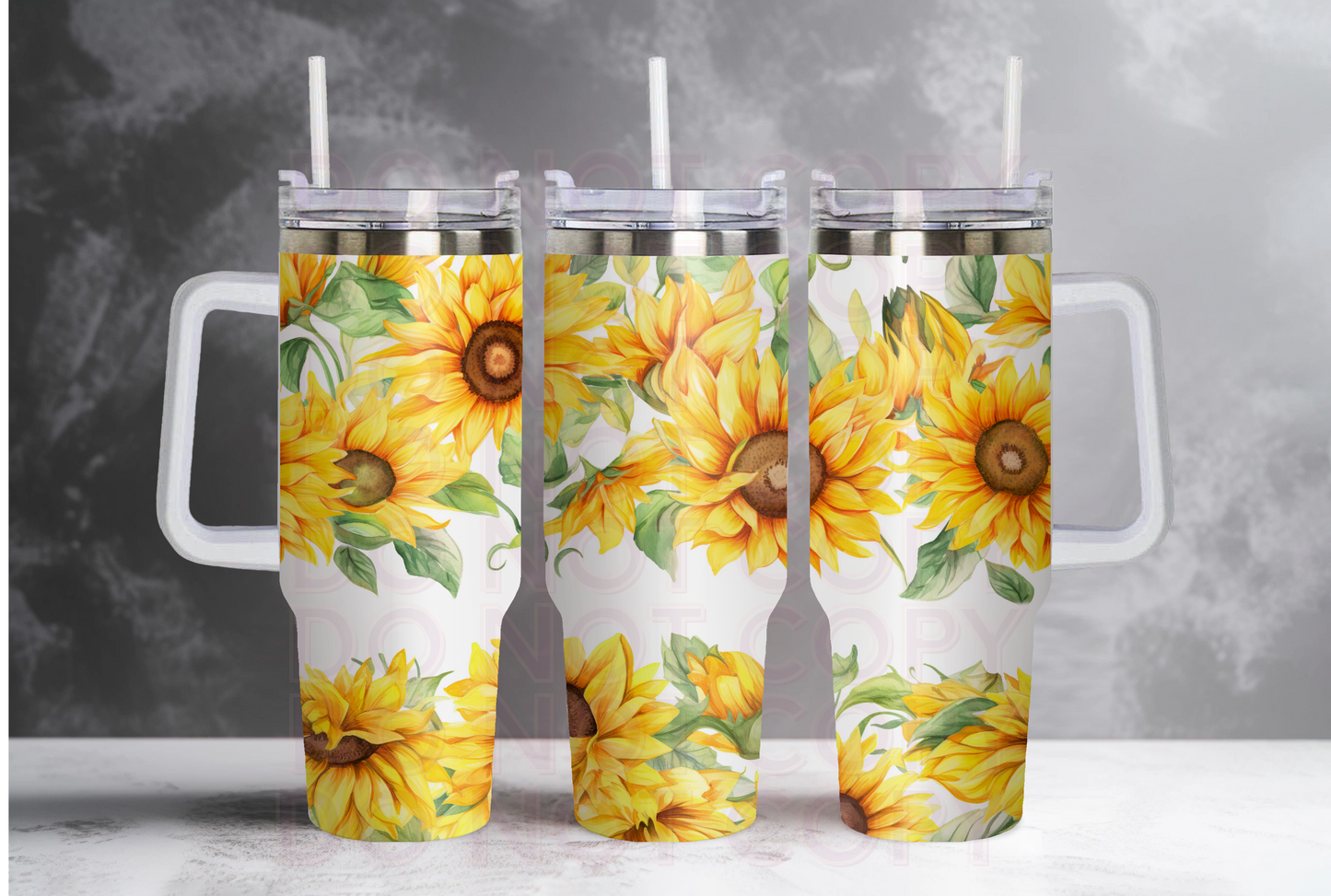 Sunflowers 40oz tumbler Grape Vine Wholesale