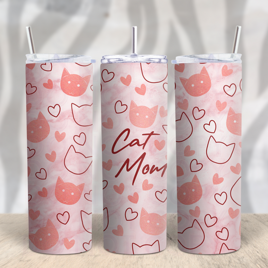 Sweetheart Cat Mama 20oz Skinny Tumbler Grape Vine Wholesale