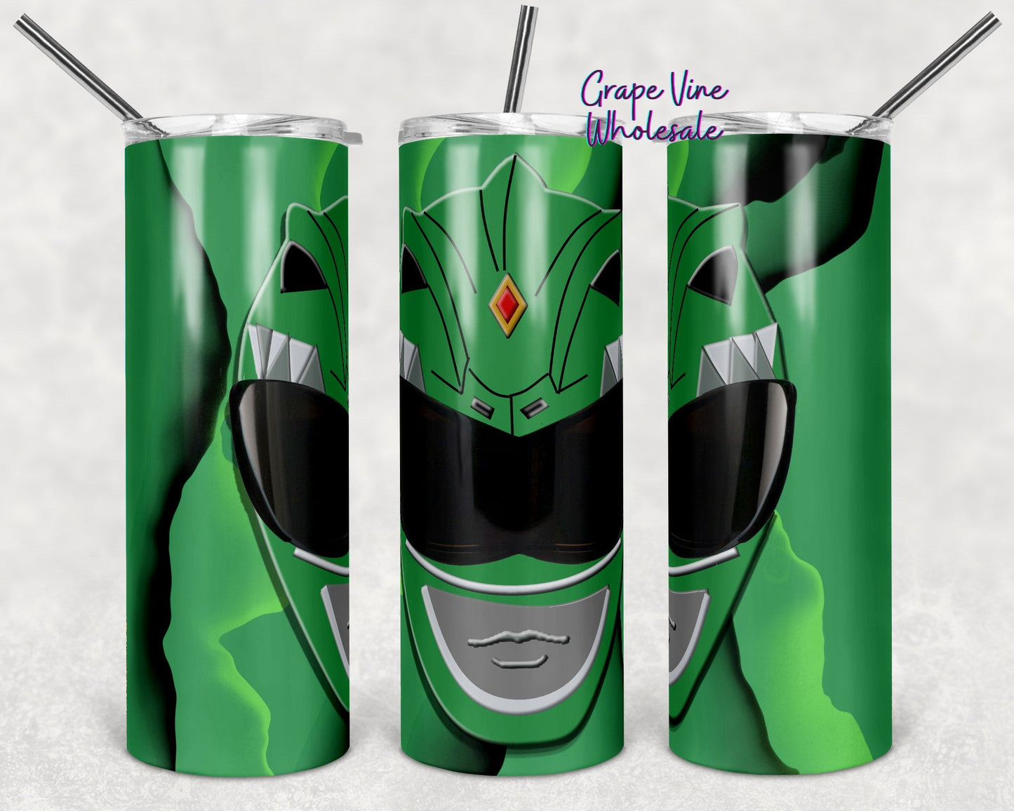 T. O. Power Ranger Mock 20oz Skinny Tumbler Grape Vine Wholesale