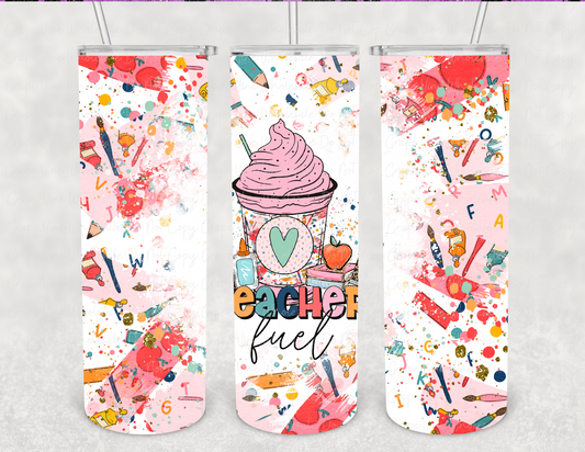 Teacher Fuel - Sprinkles and Supplies- 20oz Skinny Tumbler Grape Vine Wholesale