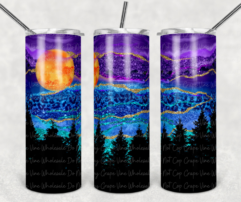 Under The Night Sky 20oz Skinny Tumbler Grape Vine Wholesale