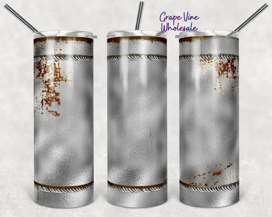 Welded Metal Mock 20oz Skinny Tumbler Grape Vine Wholesale