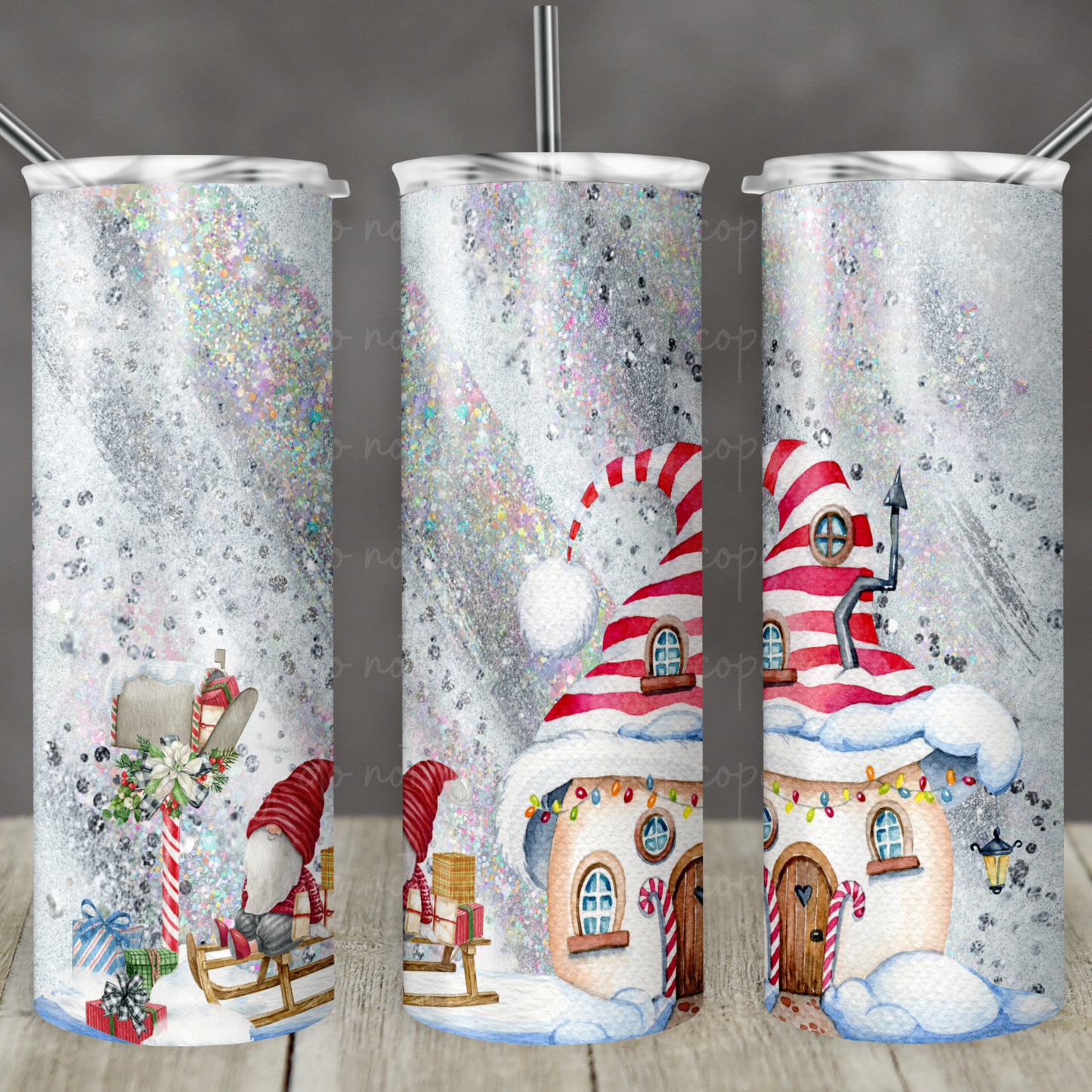 Winter Gnome House 20oz Skinny Tumbler Grape Vine Wholesale