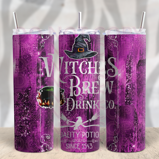 Witches Brew- purple- 20oz Skinny Tumbler Grape Vine Wholesale