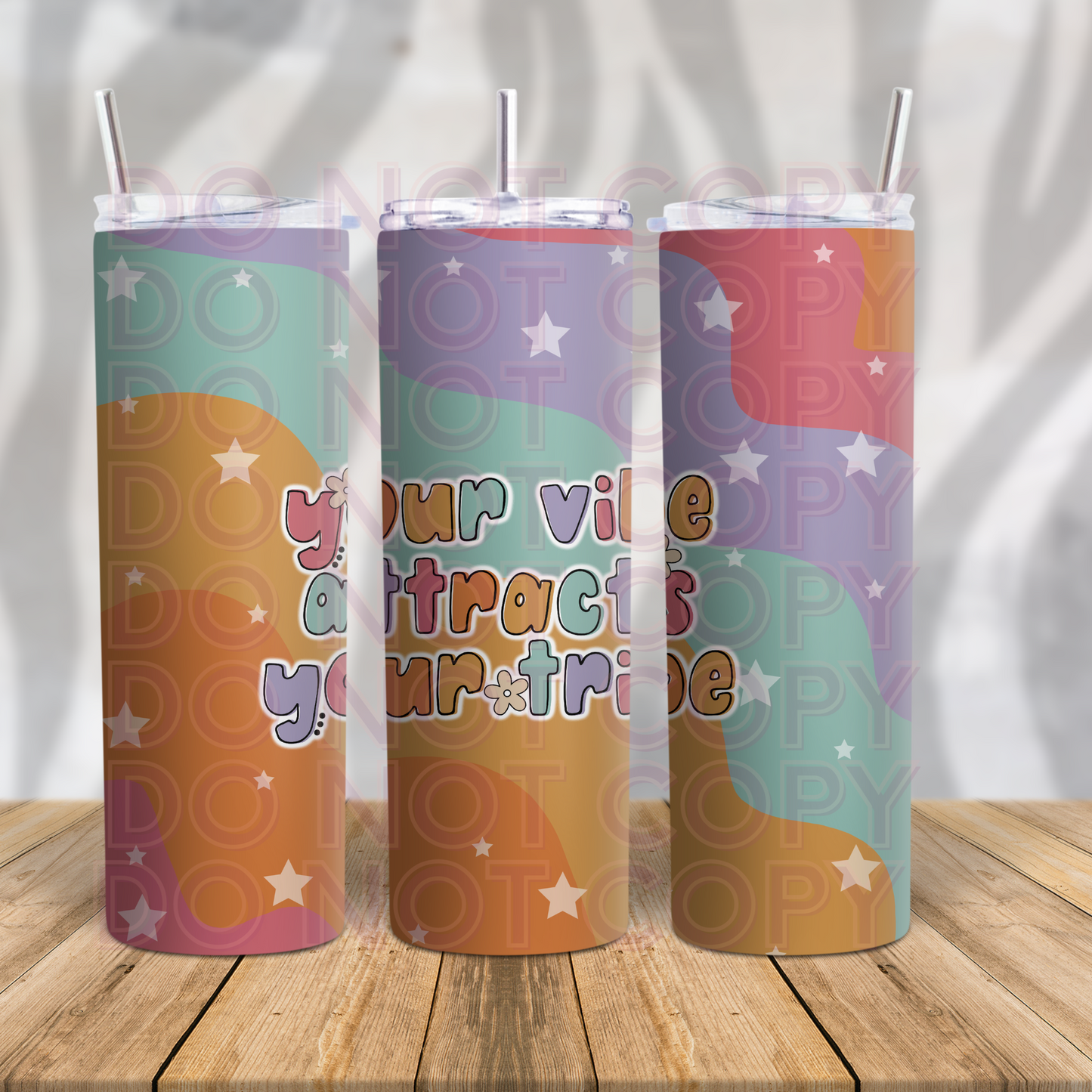 Your Vibe Attracts Your Tribe- 20oz Skinny Tumbler Grape Vine Wholesale